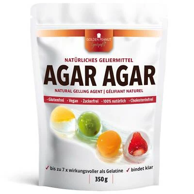 Agar Agar Pulver 350g pflanzliches Geliermittel Verdickungsmittel Gelatine vegan - Bild 1 von 4