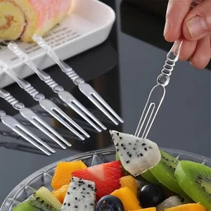 1pack200pcs Disposable Plastic Fruit Forksforks Bistro Cocktail Forks Tasting - Picture 1 of 5