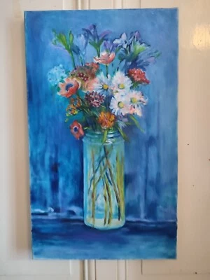 Großartig Öl auf Leinwand „Bouquet De Frühlings-“ Fernand Proust 1997 - Bild 1 von 4