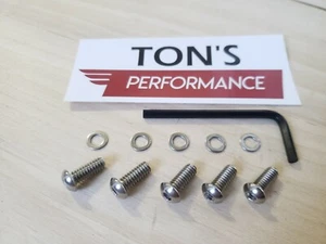 Stainless 10pcs Button Head Screw Bolt Kit For 99-18 Harley Derby Cover + Wrench - Bild 1 von 3