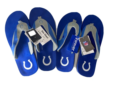 Flip Flop Indianapolis Colts NFL Football Unisex Logo Shower Shoes NEW Sandals M Cover