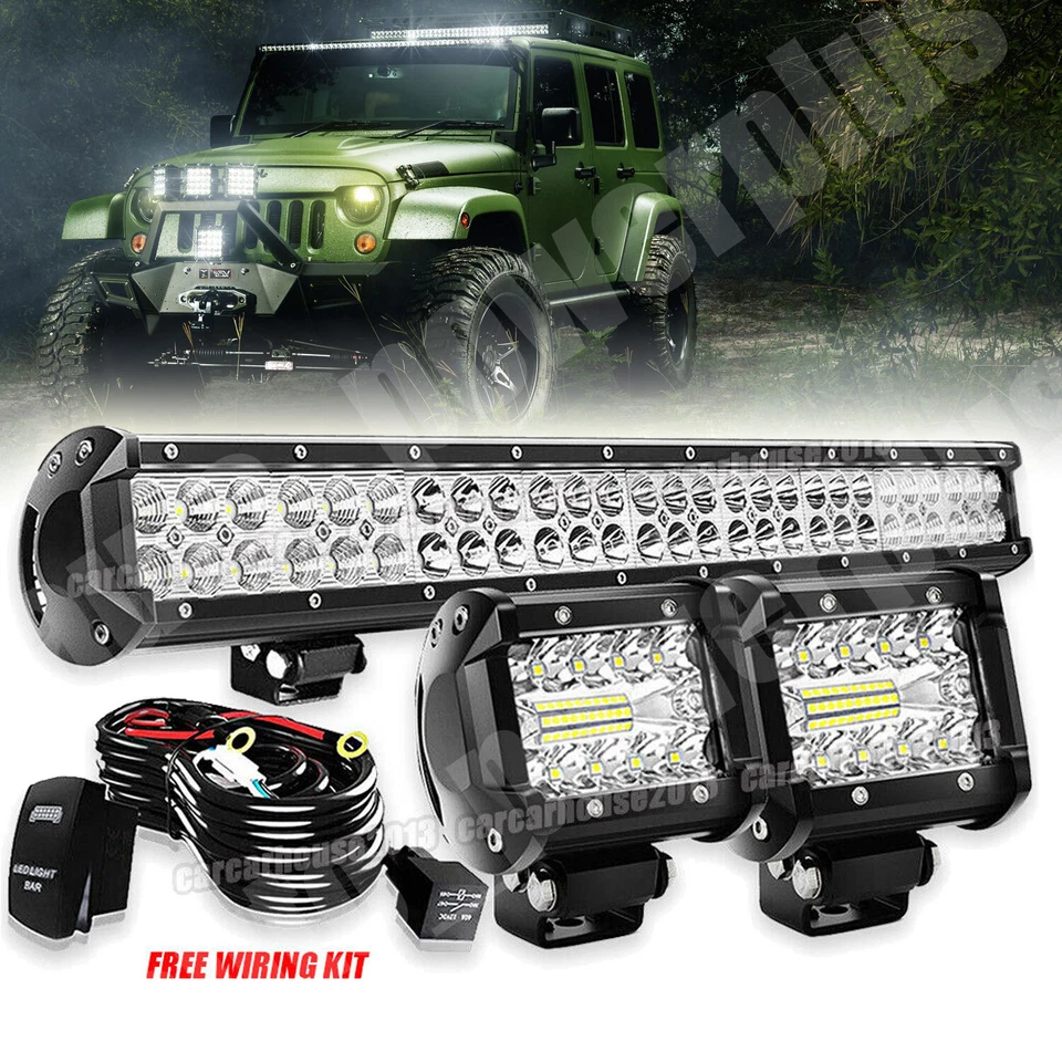 22" Inch LED Work Light Bull Bar Combo For Toyota 4Runner Tacoma RAV4 1990-2018 - Image 1 of 4