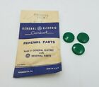 3PC GE General Electric CR103HAX01G Replacement Lenses Green Indicator Light NOS