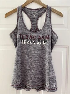 Texas A&M Aggies Women's Gray & Maroon Racerback Tank Top Shirt - Size S - EUC! - Picture 1 of 6