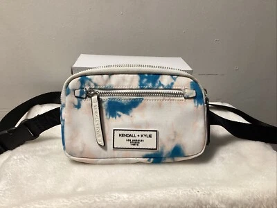 KENDALL & KYLIE Blue White Pink Melange Waist Belt Bag Fanny Pack Gadget Bag NWT - Image 1 of 4