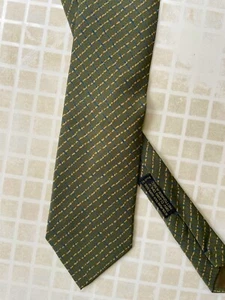 Giorgio Armani Krawatte Vintage 100% Seide Krawatte Made in Italy - Grün, Blau, Gelb - Bild 1 von 4