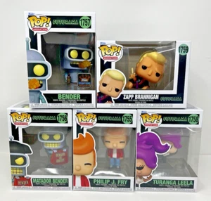 Funko Pop! SET OF 5 FUTURAMA: ZAPP,  BENDER, PHILIP FRY , LEELA Vinyl Figure - Picture 1 of 2