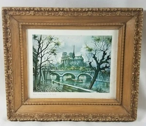 Framed French Mini Print by Maurice Legendre: Paris Notre Dame et les Quais - Picture 1 of 5
