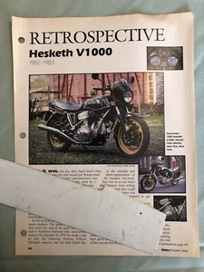 1982 - 83 Hesketh V1000 Oldtimer Motorrad Artikel - Bild 1 von 1