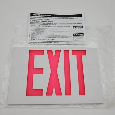 Cooper Lighting All-Pro APC APCH Exit Sign Thermoplastic Faceplate Replacement - Image 1 of 4
