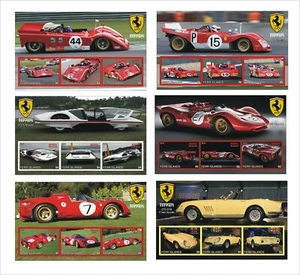 FERRARI Vintage Racing 6 HOJAS DE RECUERDO COCHES SIN PERFORAR 90-95 - Imagen 1 de 1