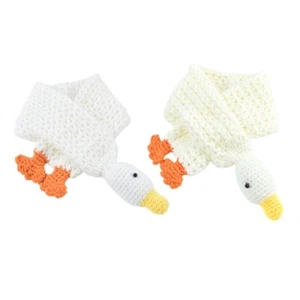 Warm Kids Scarf Cartoon Duck Designs Knitted Neck Warmer Scarves for Cold Season - Picture 1 of 10