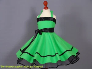 Mädchen 50er Jahre Kleid zum Petticoat Tanz,Einschulung Gr128,134,140 Kiwi - Bild 1 von 8