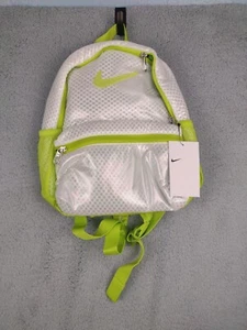 Nike JUST DO DO IT Girls Mini Backpack (Neon Green /White ) 2 Pockets 2 Zips - Picture 1 of 7