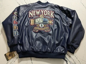 VTG NWT Steve & Barry's New York Baseball Embroidered Varsity Jacket Yankees LG - Picture 1 of 17