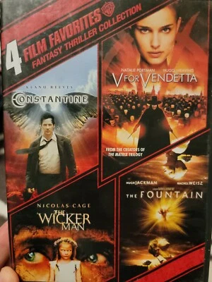 4 Film Favorites Fantasy Thriller DVD Constantine/V For Vendetta/The Fountain - Image 1 of 2