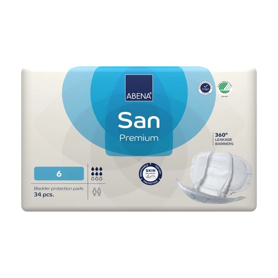 Abena San Premium 6 Inkontinenz Vorlagen 102 Stück (1 Karton)