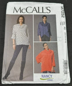 McCall's Nancy Zieman Misses' Loose-Fitting Top Pattern M7252 WMS SZ 6-14 UC - Picture 1 of 2