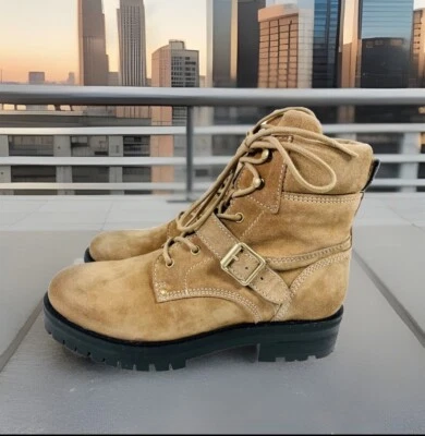 🔥 All Saints • Bota Paulina Gamuza Cuero Hebilla • Marrón Desierto • Mujer Talla 8 Foto 1 de 4