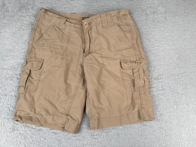 Cabelas Shorts Women 6 Beige Cargo Cotton Tencel Blend Hiking Camping Fish 31x10 - Image 1 of 4