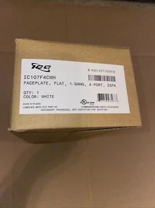 ICC 4-Port Single Gang Flat Faceplate - 4 x Total Number of Socket QTY 25 A21 - Picture 1 of 4