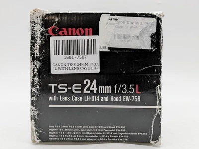 Canon TS-E 24mm f/3.5L Tilt Shift Lens - Ships Free - Image 1 of 4