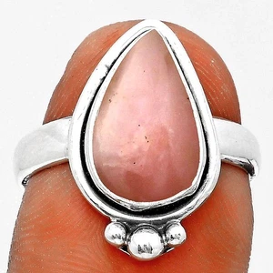 Natural Guava Quartz - Brazil 925 Sterling Silver Ring s.7 Jewelry R-1495 - Picture 1 of 5