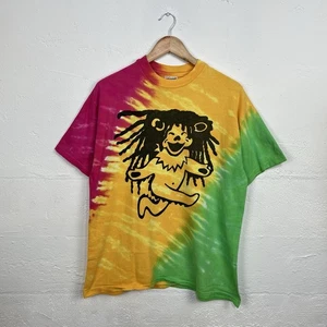 Camiseta De Colección Grateful Dead Años 90 Tie Dye Puntada Única Para Hombres Hanes Grande Rasta - Imagen 1 de 3