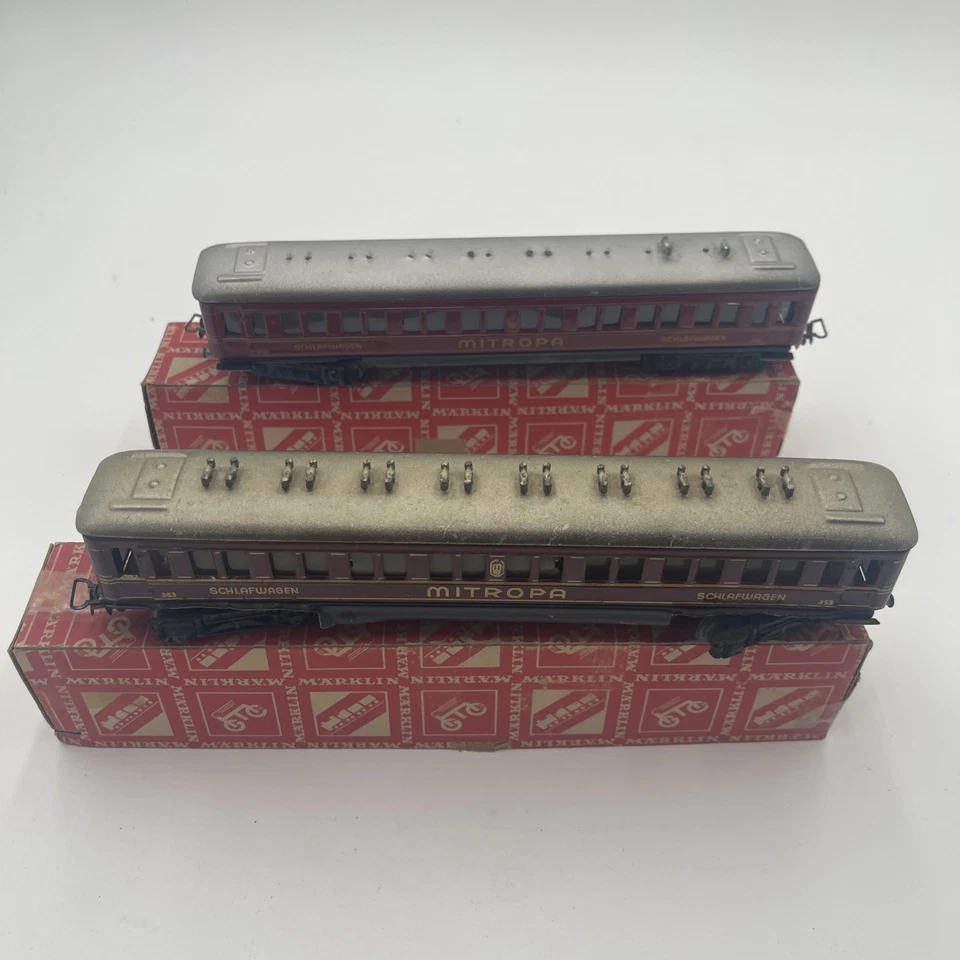 Lot Of 2 Vintage marklin 353 Mitropa passenger cars In Original Boxes HO - Image 1 of 4