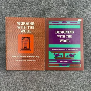 ✅2 VTG Native American Indian How to Weaving PB Books Navajo Rugs  Noel Bennett - Imagen 1 de 8