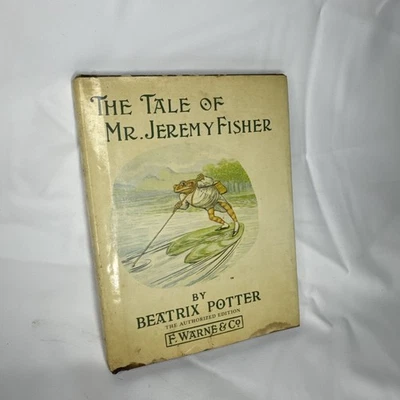 The Tale Of Mr Jeremy Fisher by Beatrix Potter 1934 Hardcover Book w Dust Jacket - Image 1 of 4