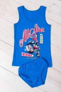Boys’ Underwear Set – Lightweight Cotton Knit & Bright Trim, Any season, Nos... - Picture 1 of 5