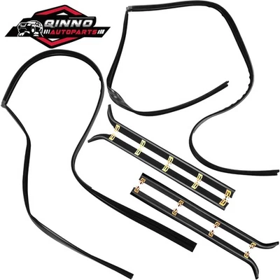 For Ford Bronco F-150 F-250 F-350 6x Window Sweep & Run Channel Weatherstrip Kit - Imagem 1 de 4