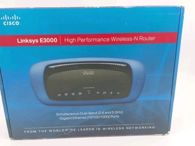 Linksys E3000 Wireless-N Gigabit Simultaneous Dual Band wireless NAS USB DD-WRT - Image 1 of 4