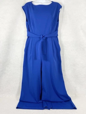 Mono para mujer Calvin Klein 10 azul pierna recta sin mangas corbata delantera Foto 1 de 4