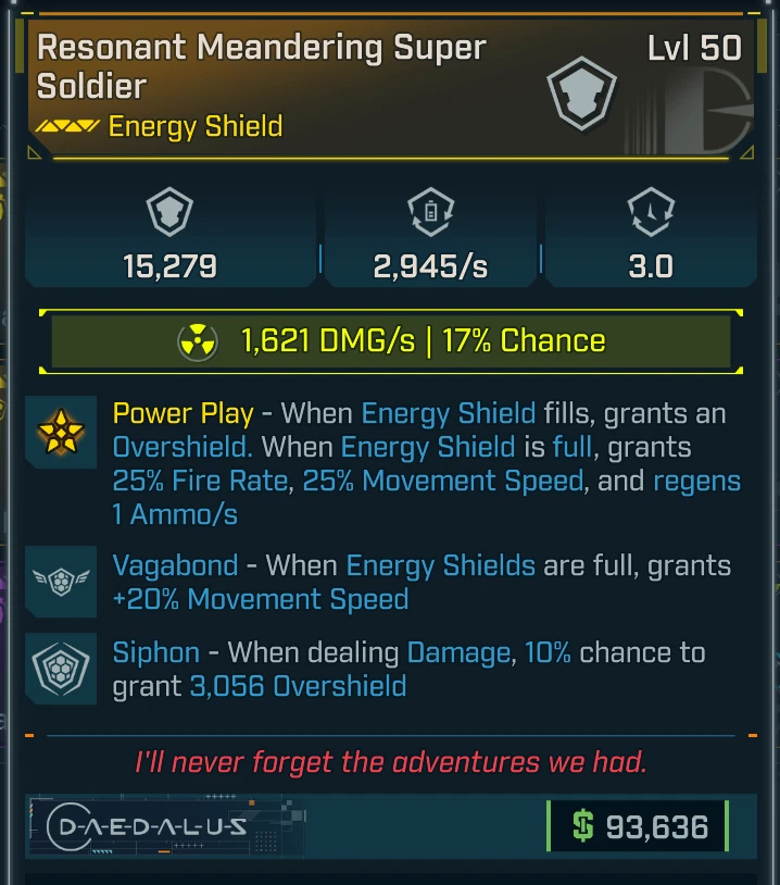 Borderlands 4⭐RESONANT MEANDERING SUPER SOLDIER SHIELD⭐VAGABOND⭐SIPHON - Image 1 of 1
