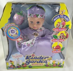 NEW Kinder Garden Babies Violet Baby Doll Playmates 2005 Flower Purple - Picture 1 of 8