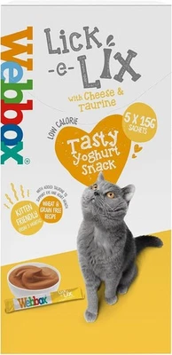 Caja web deliciosas golosinas para lamer queso y taurina de gato 4 x 15 g Foto 1 de 4