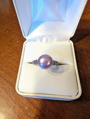 Anillo Honora Perla Lavanda Amatista Plata de Ley Talla 8.25 Foto 1 de 4