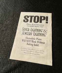 Removedor de deslustre Silver Lightning direcciones papeleo SOLO 8 páginas direcciones - Imagen 1 de 3