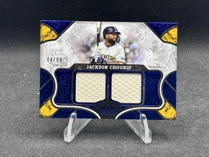 2025 Topps Tier One - #T1R-JC Tier One Dual Relic Jackson Chourio Blue /99 - Picture 1 of 3