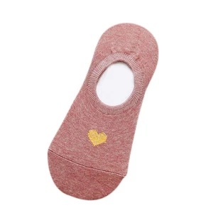 Calcetines Mujer Color Caramelo Pequeño Amor Patrón Barco Calcetín Para Verano Transpirable2031 - Imagen 1 de 21