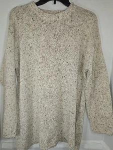 Cherokee Womens M Tweed Pattern Chunky Knit Crew Neck Pullover Sweater - Picture 1 of 9
