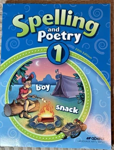 Abeka Spelling And Poetry 1. Like New! - 1st Grade. Fifth Edition - Picture 1 of 4