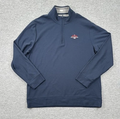 Pullover Vineyard Vines Para Hombres XL Azul 1/4 Cremallera Algodón Boston Red Sox Serie Mundial Foto 1 de 4