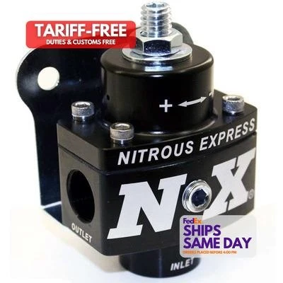 Nitrous Express 15951, One Black Aluminum Fuel Pressure Regulator Non-Bypass  - Image 1 of 4