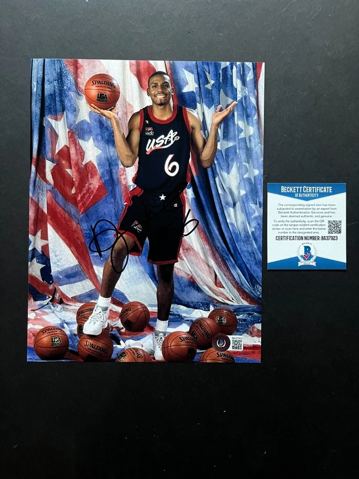 Anfernee Hardaway autographed signed USA Basketball 8x10 photo Beckett BAS coa - Image 1 of 1