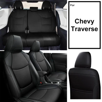 Car 7-Seat Covers For Chevy Traverse Rs/Premier/LT Leather/Highcountry 2018-2023 Foto 1 de 4