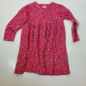Vintage OshKosh Lap Dress Long Sleeve Red White blue Flower Star Size 4 - Picture 1 of 3