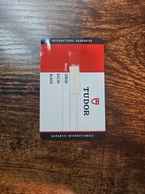 TUDOR DAY-DATE 23010 Warranty Card & Leather Wallet 2015 - Image 1 of 4